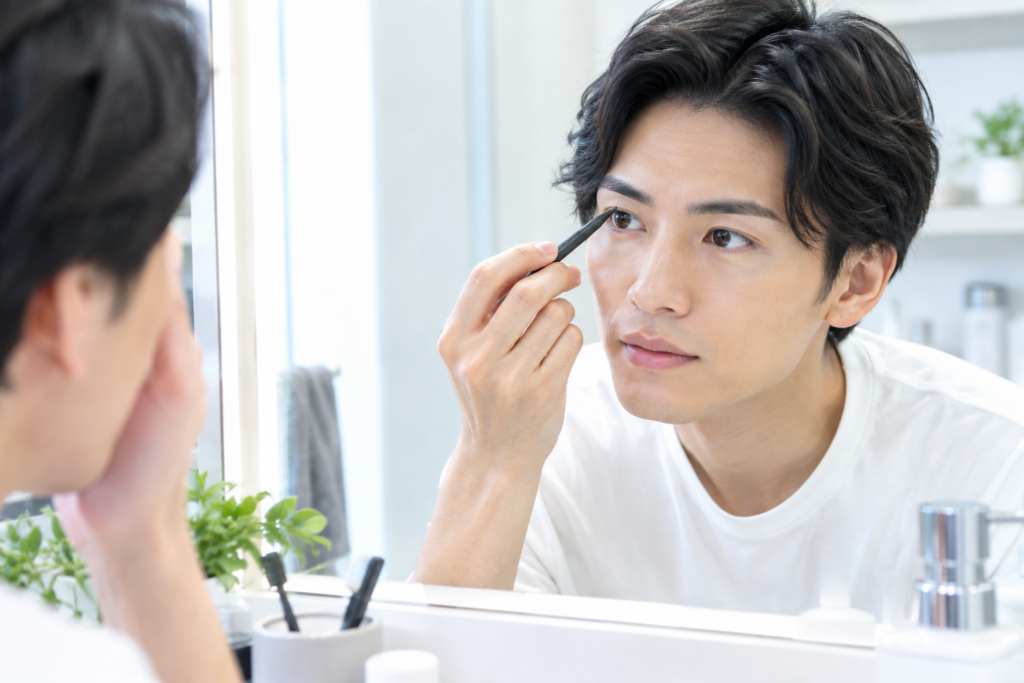 下がり眉で気になるポイントを鏡で見分ける