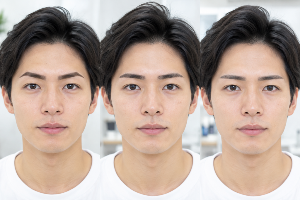 三角眉が気になる男性へ！自然な平行眉に近づける方法を解説