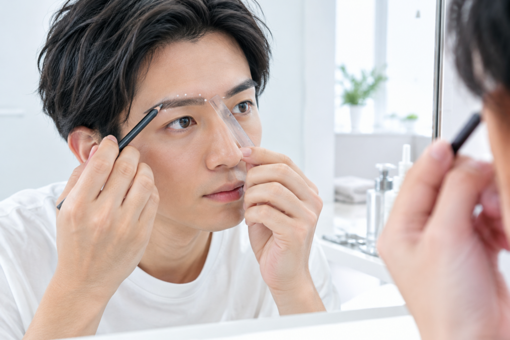 三角眉が気になる男性へ！自然な平行眉に近づける方法を解説