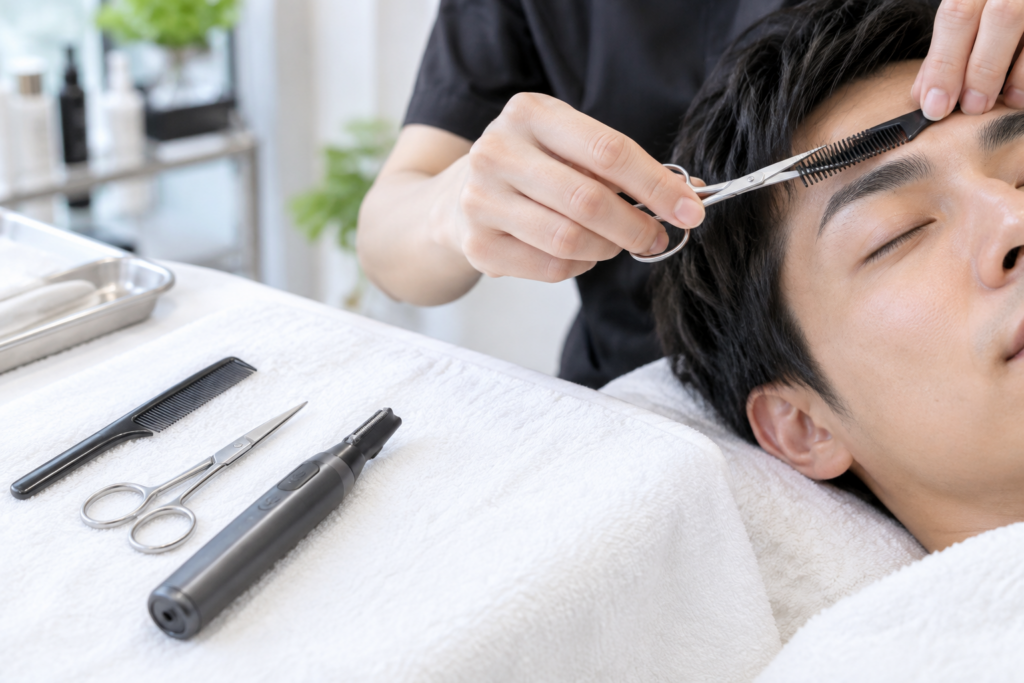 三角眉が気になる男性へ！自然な平行眉に近づける方法を解説